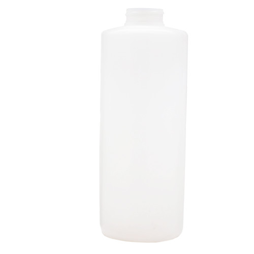 32 oz Natural HDPE Plastic Flat Shoulder Cylinder Bottle, 38mm 38-400, 55 Gram