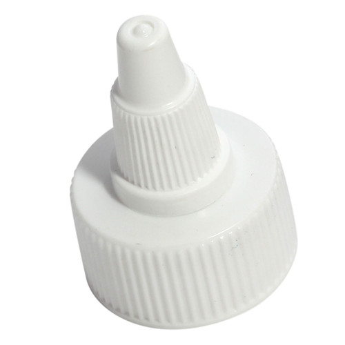 24mm, 24-400 White PE Plastic Dispensing Twist Turn Cap,