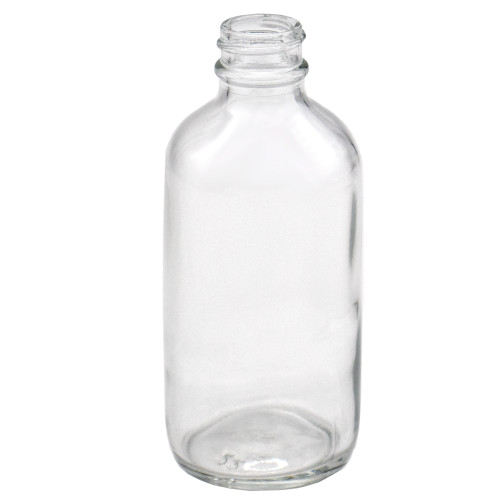 4 oz Flint Glass Boston Round Bottle, 22mm 22-400