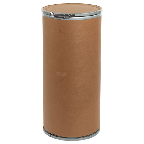 28 Gallon Kraft Fiber Open Head Drum w/ Fiber Cover, Lever Lock Ring