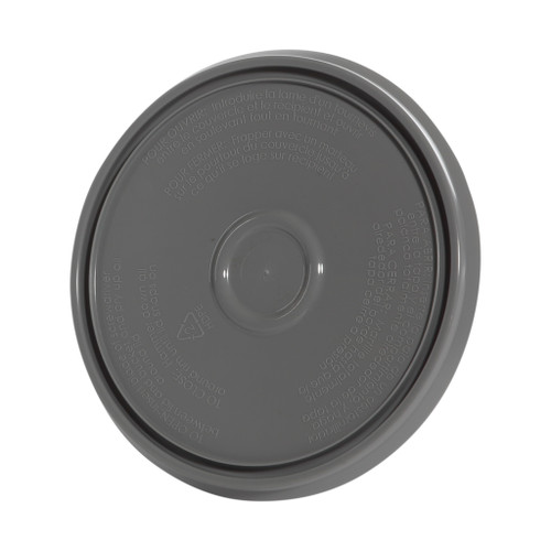 1 Gallon HDPE Plastic Gray Pry Off Pail Cover