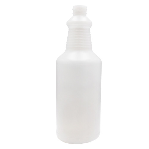 32 oz Natural HDPE Plastic Ring Neck Decanter Bottle, 28mm 28-410, 51 Gram