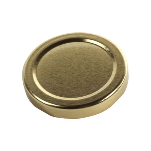 58mm Gold Metal Lug/Twist Cap with Plastisol Liner, No Button