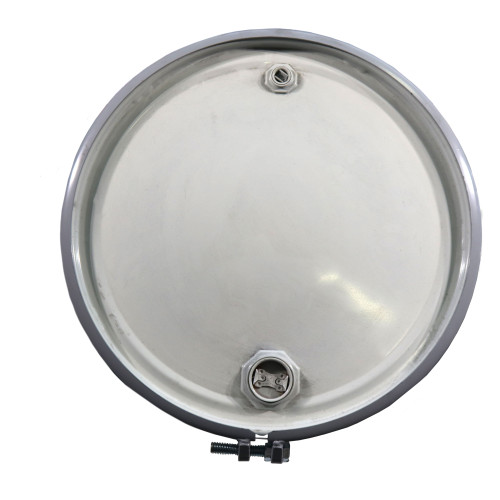 55 Gallon White Steel Open Head Drum, Unlined, White Cover, 2" & 3/4" Fitting