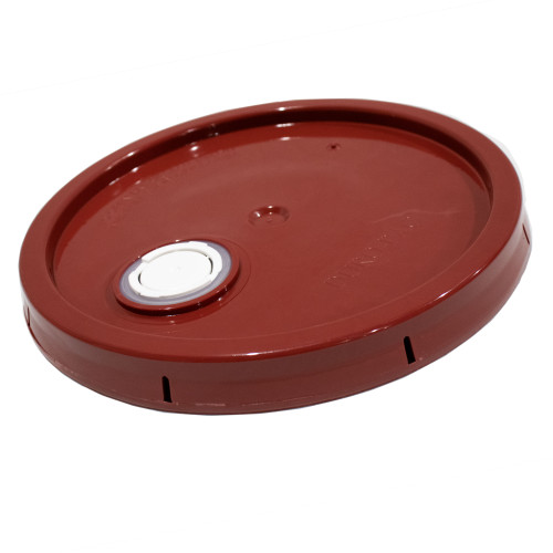 3.5.-5 Gallon Mobile Red HDPE Plastic Pail Cover, All Plastic Spout, Gasket