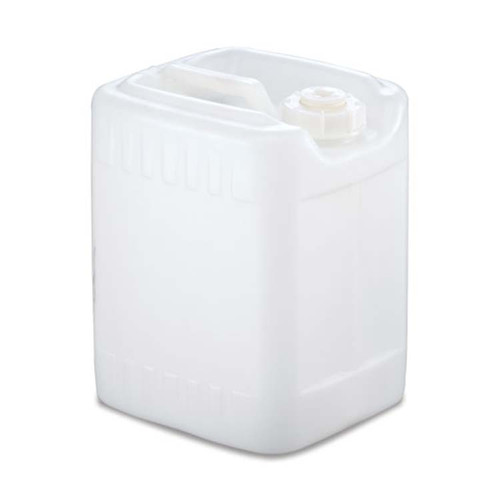 2.5 Gallon Natural HDPE Plastic Square Tight Head Pail, 63mm Opening w/ Cap, 650 Gram, No Vent