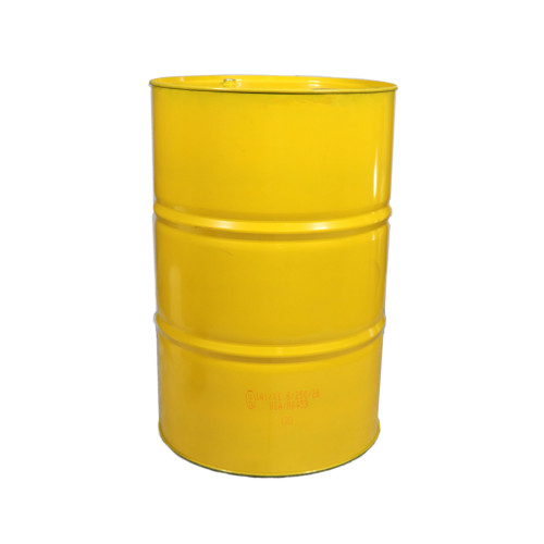 55 Gallon Yellow Steel Reconditioned Tight Head Drum, T Style Fittings, Unlined