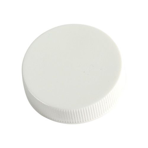 38mm 38-400 White PP Plastic Cap Smooth Top, Ribbed Sides with F217 Liner