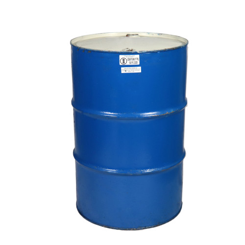 55 Gallon Blue Steel Tight Head Drum, #2, Reconditioned, Unlined, White Cover, T-Style Fittings