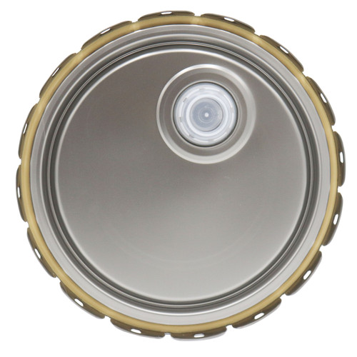 2.5-7 Gallon Lanco Blue Steel Pail Lug Cover, Rust Inhibited Lining, Plastic Rieke, Flow in Gasket, 24 Gauge, UN Rated