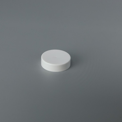 38mm 38-400 White PP Plastic Smooth Top, Smooth Sides Cap with ISPEU10-.013 Plain Liner (Heat Seal For PE)