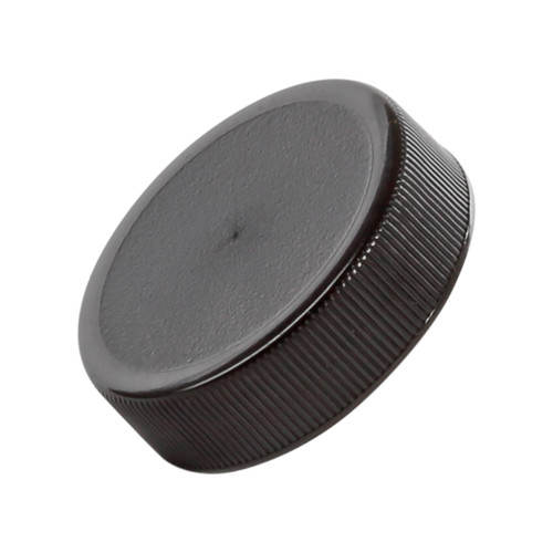 38mm 38-400 Black PP Matte Top, Ribbed Sides Cap w/ PE Foam & PS22 Plain Liner