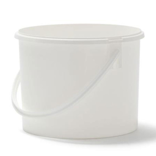 107 oz White PP Plastic Flex-Off Round Tub w/ Plastic Handle