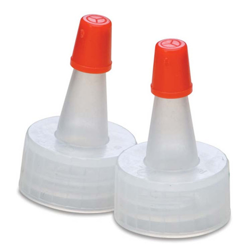 20mm 20-400 Natural PP Plastic Spout Cap with Regular Red Tip, No Hole