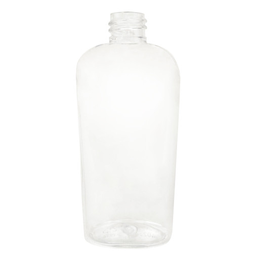 4 oz Clear PET Plastic Cosmo Tapered Oval Bottle, 20mm 20-410, 14.8 Gram