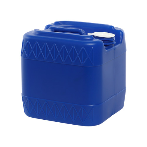 3.5 Gallon Blue HDPE Plastic Tight Head Pail, 70 mm & Closed Vent, TE 6 TPI, UN Rated