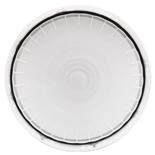 3.5-6 Gallon White HDPE Plastic Pail Tear Tab Cover