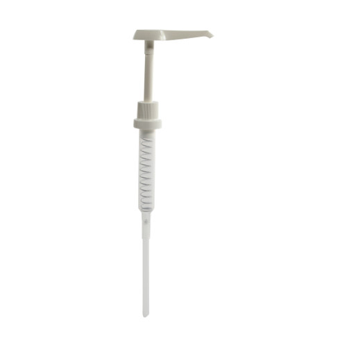 38mm 38-400 White PP Plastic Dispensing Pump w/ 11 7/16" Dip Tube, 30 cc