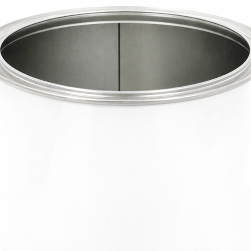 1 Gallon Round White Metal Paint 610 x 711 Can, Unlined, Ears and Bail Attached
