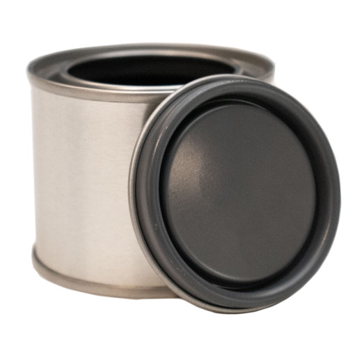 1/4 Pint Metal Paint Can Gray Epoxy Phenolic Lined, w/ Lid Cover Gray Epoxy Phenolic Lined