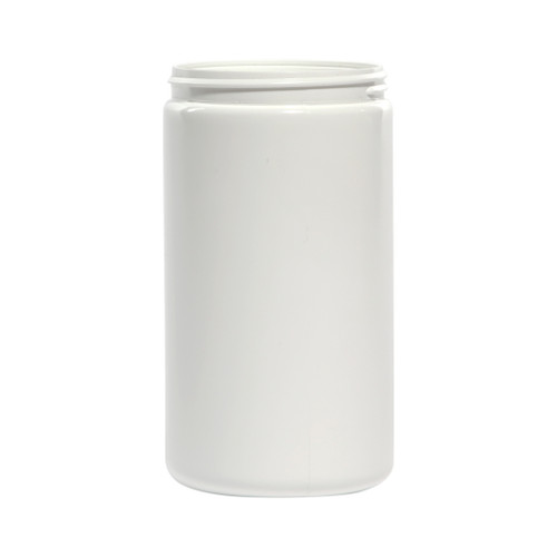 32 oz White HDPE Plastic Wide Mouth Jar, 89mm 89-400, 56 Grams