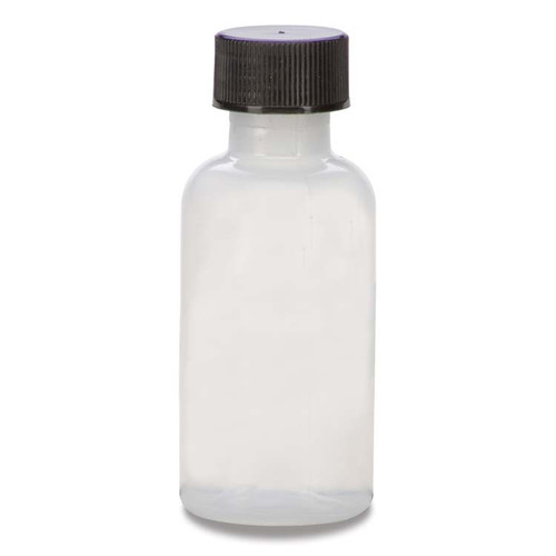 1/2 oz White LDPE Plastic Boston Round Bottle, 15mm 15-415, 3.5 Gram