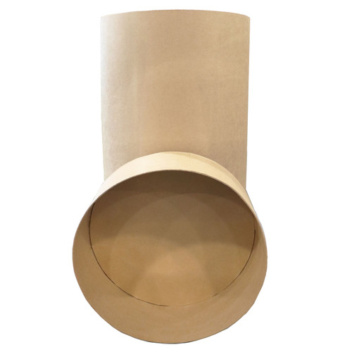 12.5 Gallon Natural Kraft Fiber Open Head Drum, Kraft Slip on Cover