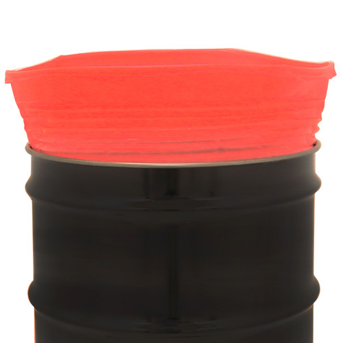 55 Gallon LDPE Plastic Anti-Static 15 mil Pleated/Accordion Drum Liner