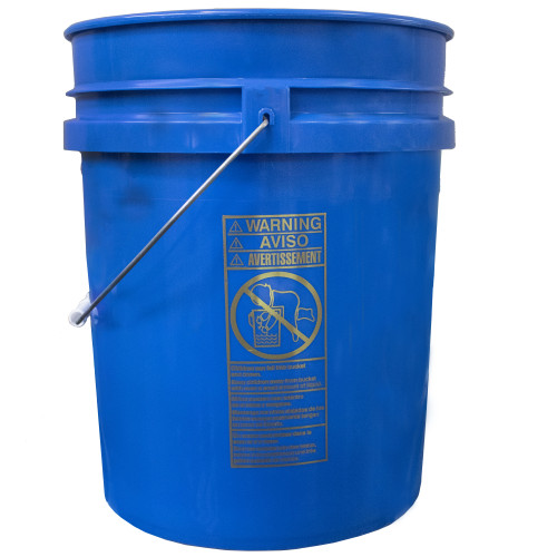 5 Gallon Chevron Blue HDPE Plastic Open Head Pail, CWL, UN Rated