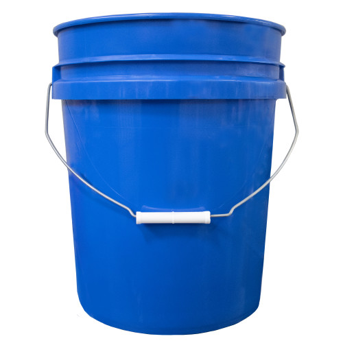 5 Gallon Chevron Blue HDPE Plastic Open Head Pail, CWL, UN Rated