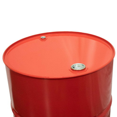 55 Gallon Red Steel Tight Head Drum, Red Cover, Olive Drab Phenolic Lining