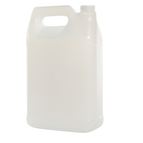 128 oz Natural HDPE Plastic F-Style Bottle, 38mm 38-400, 145 Gram