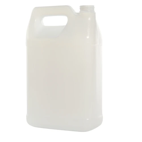 128 oz Natural HDPE Plastic F-Style Bottle, 38mm 38-400, 145 Gram