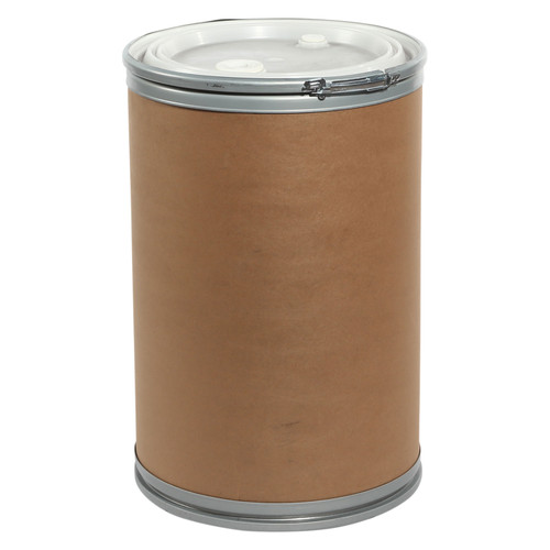 30 Gallon Kraft Fiber Open Head Drum w/ Vented Cover, 2" Buttress and 3/4" NPS Fittings, 6 mil PE Liner