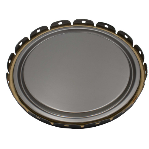 3.5-Gallon Black Inhibited Steel Straight Side Open Head Pail, No Bead, w/ Lug Cover, Flow in Gasket, Un Rated