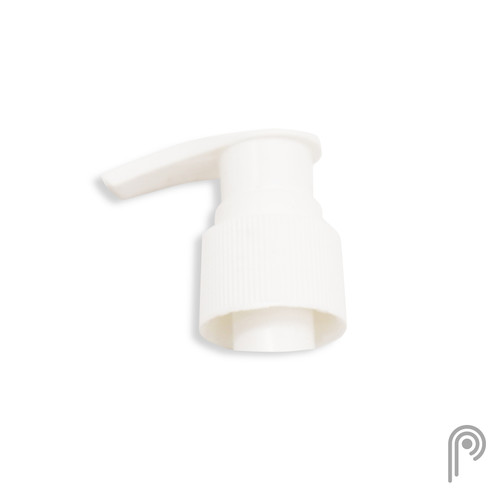 24mm 24-410 White PP Plastic Dispensing Pump, .05 oz cc, 6-1/2" Dip Tube