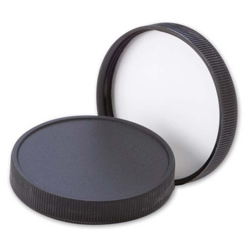 70mm 70-400 Black PP Plastic Matte Top, Ribbed Sides Cap with F217 Liner