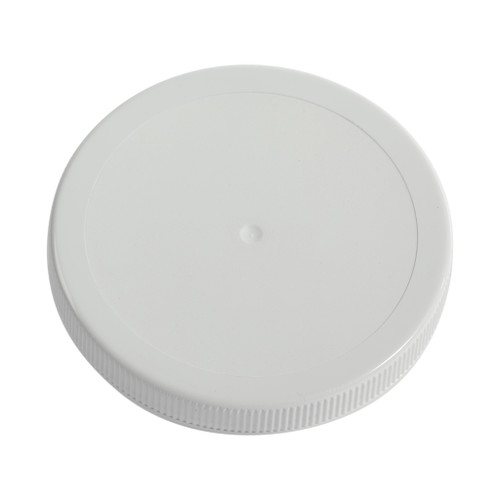 110mm 110-400 White PP Plastic Matte Top, Ribbed Sides Cap w/ PS22 Plain Liner
