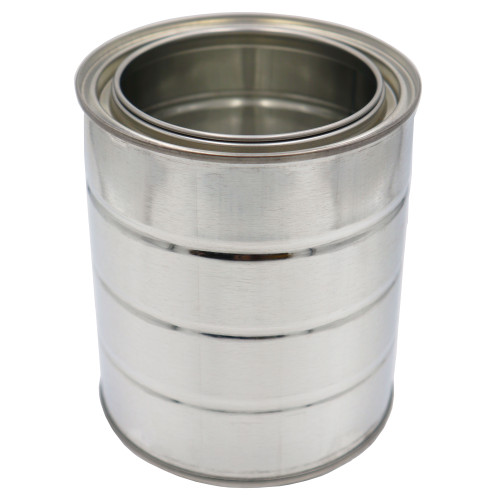 1 Quart Round Metal Beaded Paint Can 404 x 414, Unlined