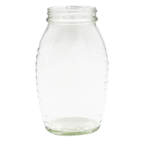 1 lb. Flint Glass Honey Jar, 58mm 58-400, Case of 24