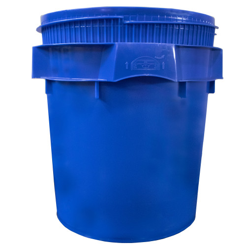 7.7 Gallon Blue HDPE Plastic Screw Top Pail, Lite Latch, UN Rated