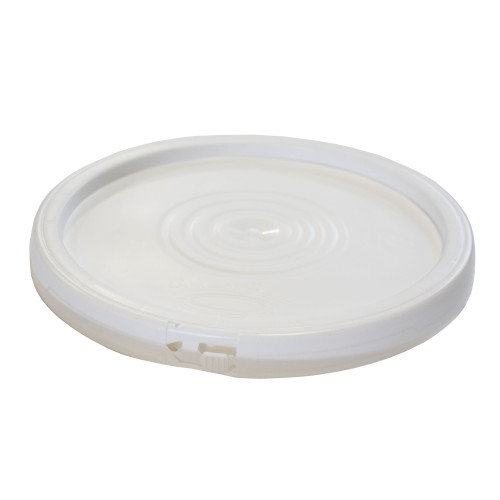 4 Gallon White HDPE Plastic Open Head Pail Cover
