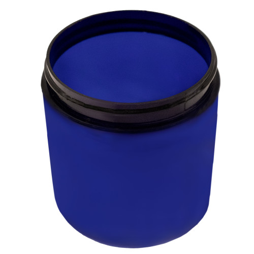 8 oz Cobalt Blue PET Plastic Wide Mouth Jar,  70mm 70-400