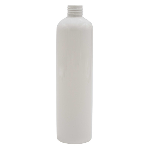 375 ml Cream PET Plastic Cosmo Round Bottle, 24mm 24-410, 35 Gram