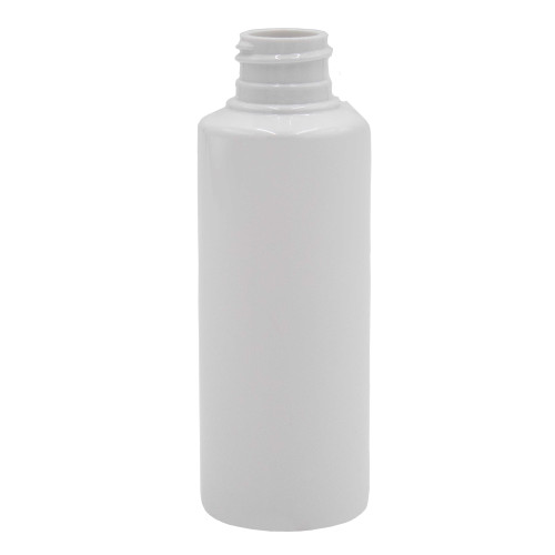 125 mL White PET Plastic Round Cylinder Bottle, 24mm 24-410, 15 Gram