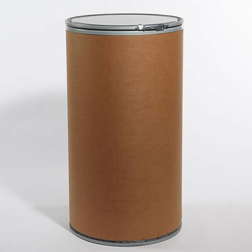 58 Gallon Kraft Fiber Open Head Drum, Silicone Lined, Steel Cover, Lever Lock Ring