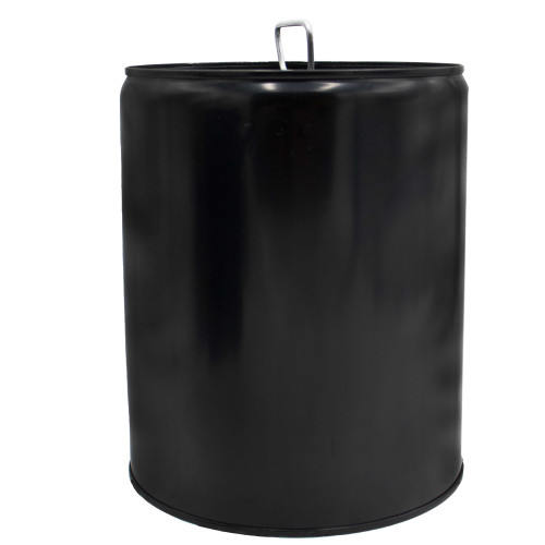 5 Gallon Black Steel Tight Head Pail, Rust Inhibited Lining, Rieke Prep, Dust Cap, UN Rated