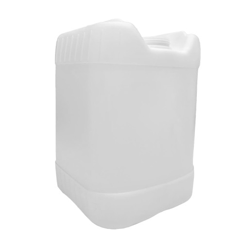 20 Liter Natural HDPE Plastic Rectangle Tight Head Pail, 6TPI 70mm, Integrated Handle, Dust Cap, UN Rated