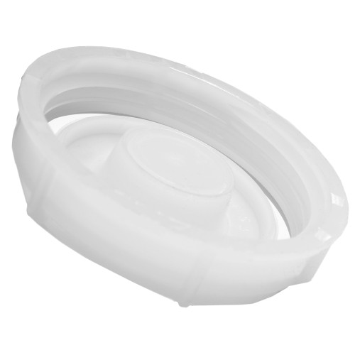 70mm Natural PP Plastic Screw Cap, Buna 48 Gasket, Vented Membrane, 6TPI, 3/4" Comb Thread