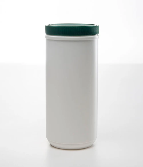 120 oz White HDPE Plastic Triple Thread Canister, 120 mm, 120 Gram